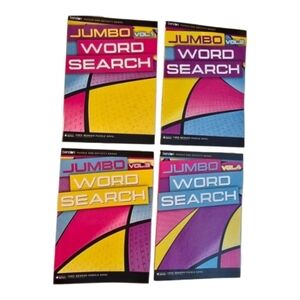 Bendon Jumbo Word Search Puzzle Book Set - VOLUMES 1 -4